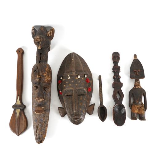 TRIBAL INTEREST: A NIGERIAN MARKA CEREMONIAL MASK AND OTHER ITEMS (7)