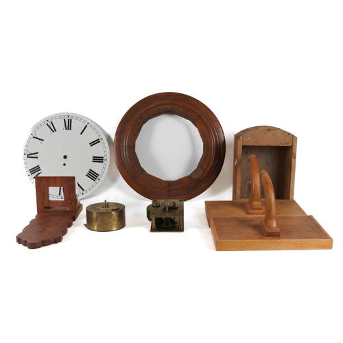A COLLECTION OF CLOCK PARTS AND ACCESSORIES (QTY)