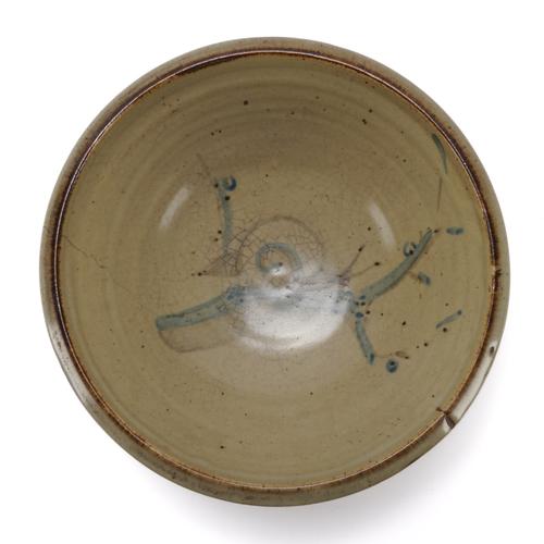 BERNARD LEACH (1887-1979).A LARGE STUDIO POTTERY STONEWARE BOWL