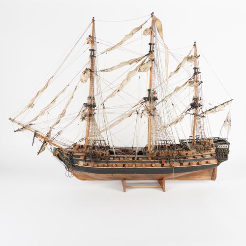A LARGE MODEL OF A GALLEON