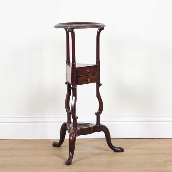 A GEORGE III MAHOGANY WASHSTAND