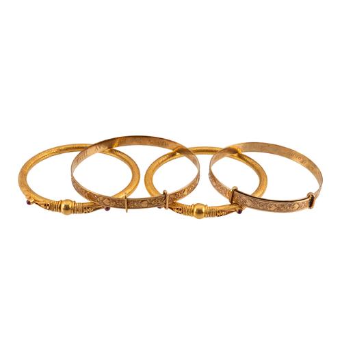 TWO PAIRS OF BABY'S BANGLES (4)
