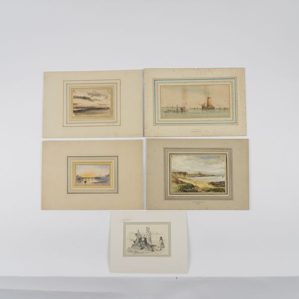 A FOLIO OF 19TH CENTURY WORKS ON PAPER (QTY)