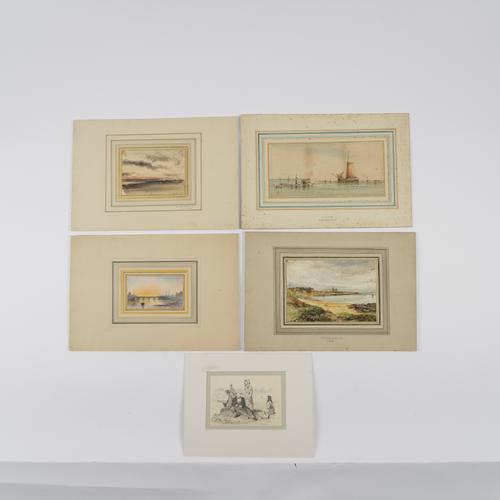 A FOLIO OF 19TH CENTURY WORKS ON PAPER (QTY)