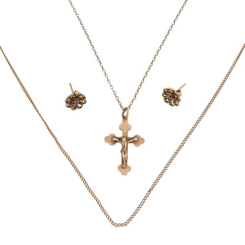 A GROUP OF 9CT GOLD JEWELLERY (4)