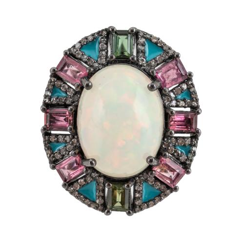 AN OPAL DRESS RING (2)