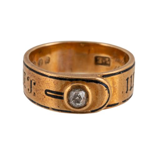 WITHDRAWN - A DIAMOND SET MOURNING RING (2)