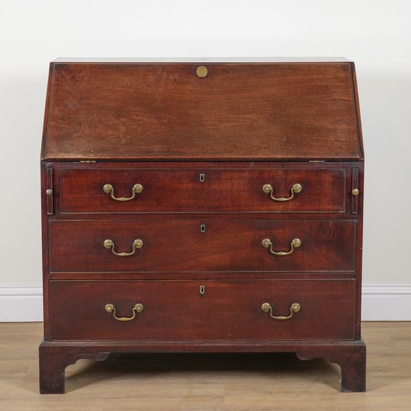 A GEORGE III MAHOGANY BUREAU