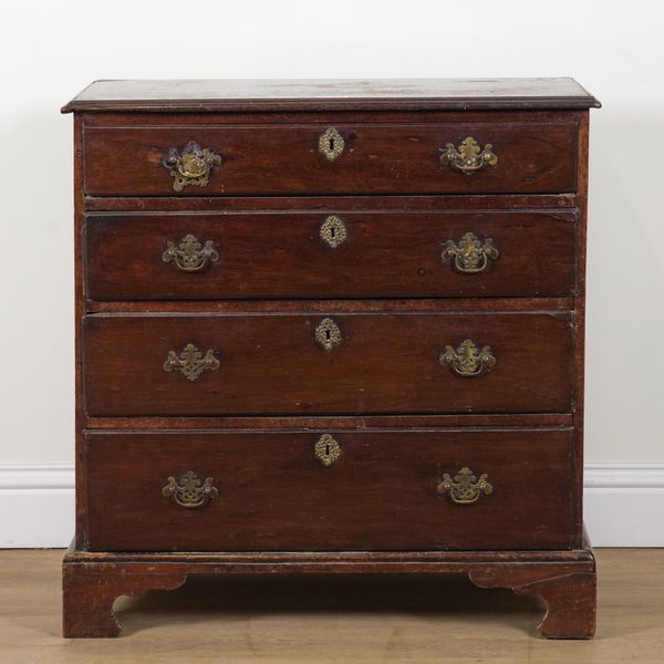 A GEORGE III MAHOGANY CHEST OF DRAWERS