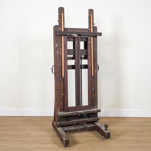 WINDSOR & NEWTON; A MAHOGANY H-FRAME ARTIST'S EASEL