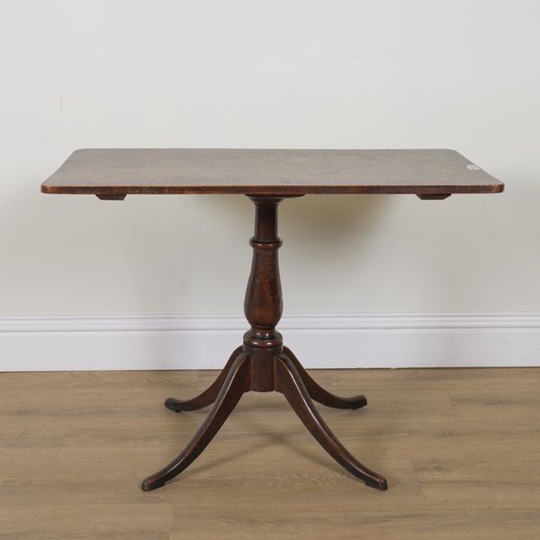 A 19TH CENTURY OAK RECTANGULAR OCCASIONAL TABLE