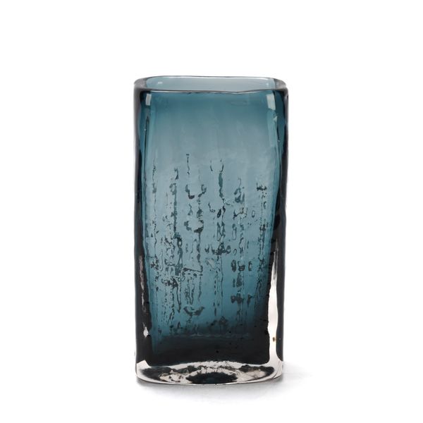 A WHITEFRIARS 'BAMBOO' VASE IN INDIGO COLOURWAY