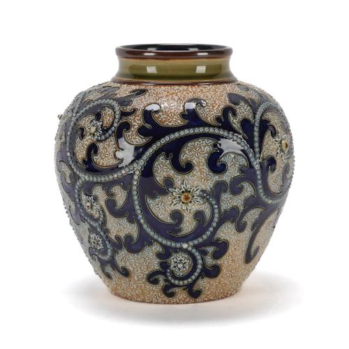 A DOULTON LAMBETH STONEWARE VASE BY GEORGE TINWORTH