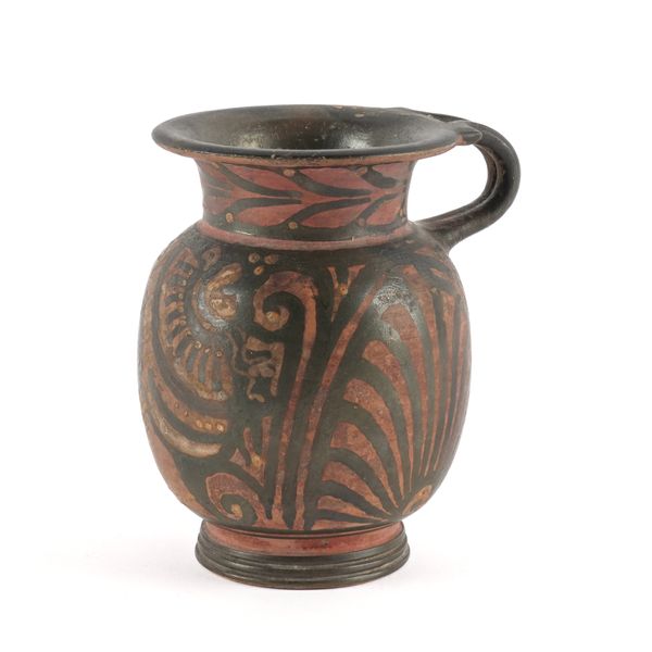 A GREEK SOUTH ITALIAN RED FIGURE OLPE