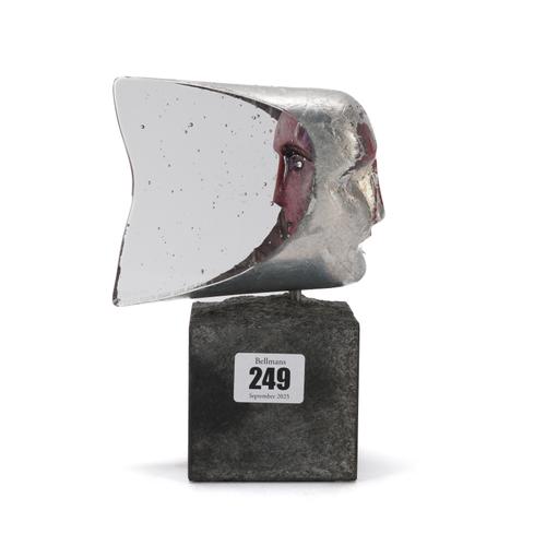 BERTIL VALLIEN ( SWEDISH, B.1938) FOR KOSTA BODA. 'JANUS' GLASS SCULPTURE