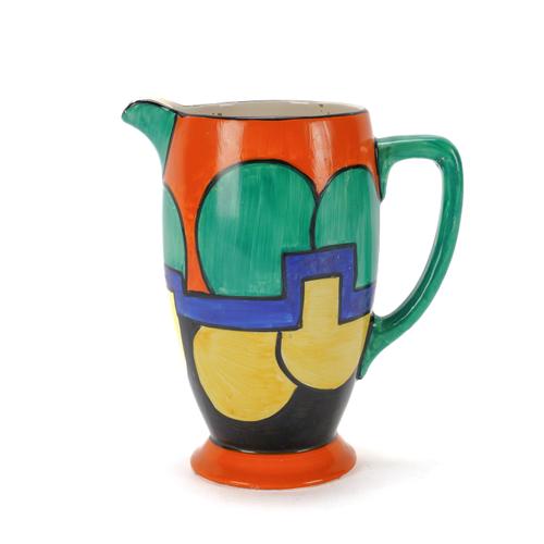 A CLARICE CLIFF BIZZARE ATHENS SHAPE JUG