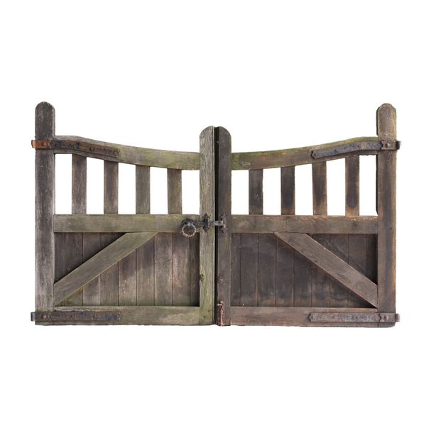 A SET OF OAK GARDEN GATES
