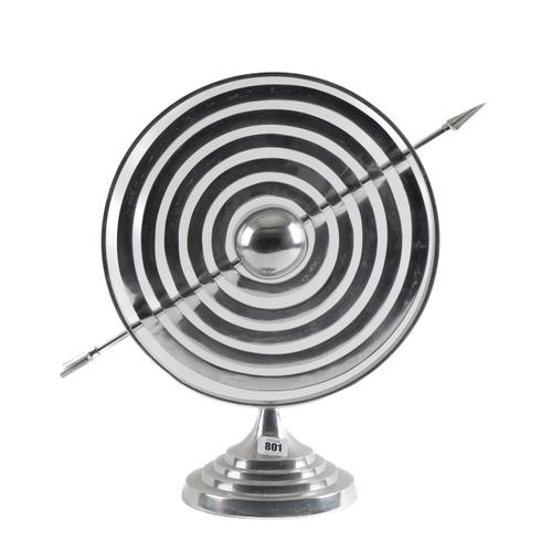 A CHROME ROTATING ARMILLARY SPHERE