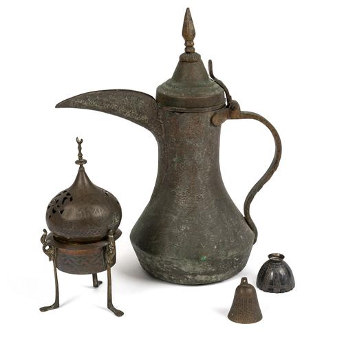 FOUR PIECES OF ISLAMIC METALWORK (4)