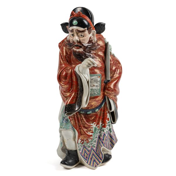 A CHINESE FAMILLE ROSE FIGURE OF ZHONG QUI