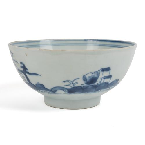 A CHINESE BLUE AND WHITE BOWL FROM THE NANKING CARGO