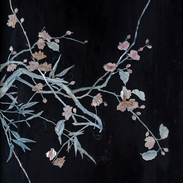 A PAIR OF CHINESE RECTANGULAR BLACK LACQUER HANGING PANELS (2)
