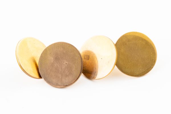 A SET OF FOUR 9CT GOLD BUTTONS (4)