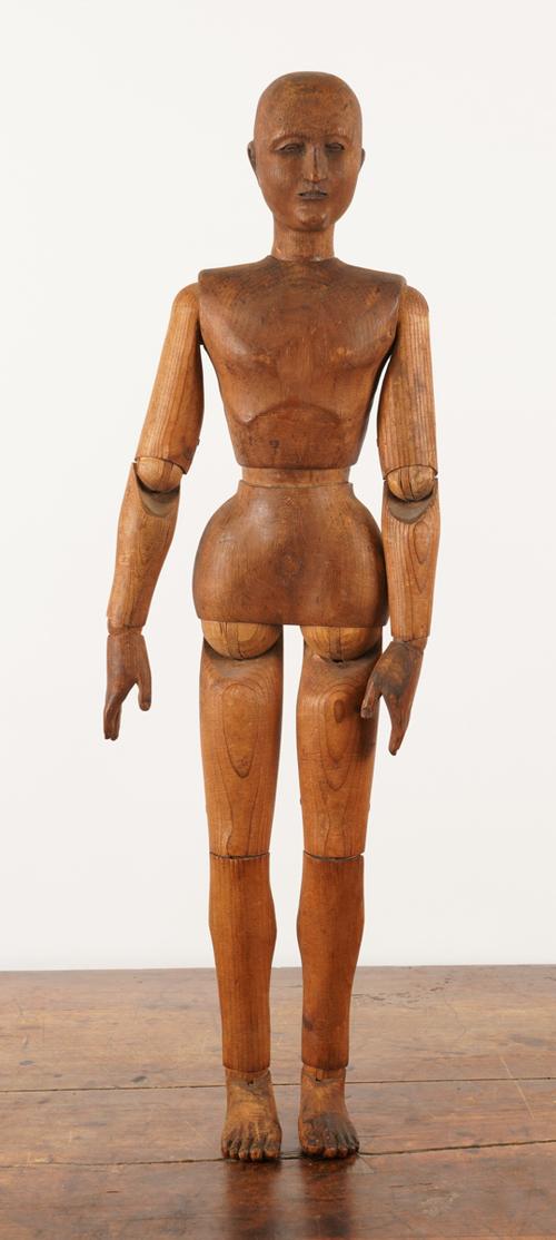 A FRENCH PINE ARTIST’S LAY FIGURE