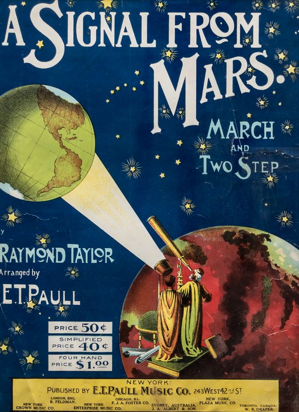 A SIGNAL FROM MARS SHEET MUSIC COVER POSTER