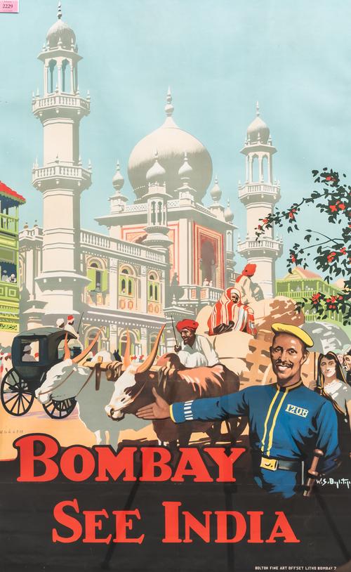 BOMBAY SEE INDIA TRAVEL POSTER