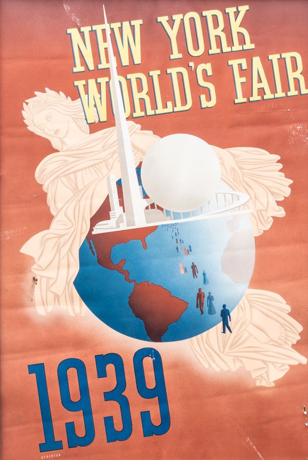 NEW YORK WORLD'S FAIR POSTER 1939 BY JOHN ATHERTON (1900-1952)