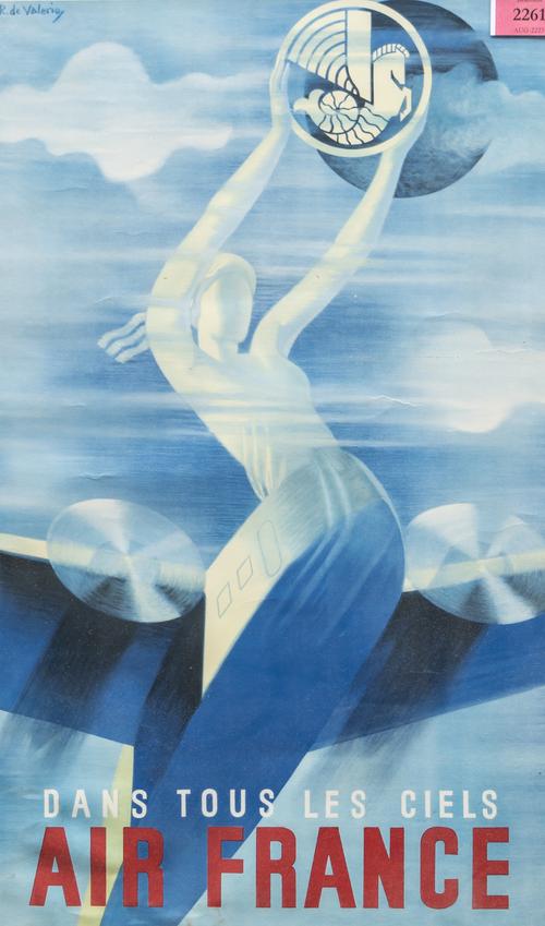 AIR FRANCE, 2 REPRODUCTION TRAVEL POSTERS