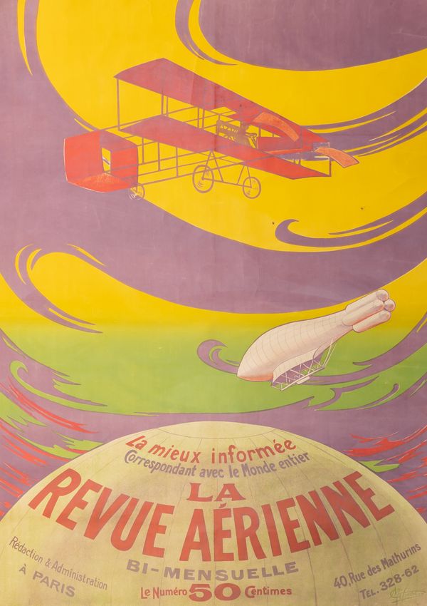 LA REVUE AÉRIENNE PARIS AVIATION POSTER