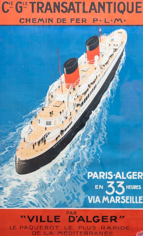 COMPAGNIE GÉNÉRALE TRANSATLANTIQUE: A FRENCH TRAVEL POSTER BY SANDY HOOK (1879-1960)