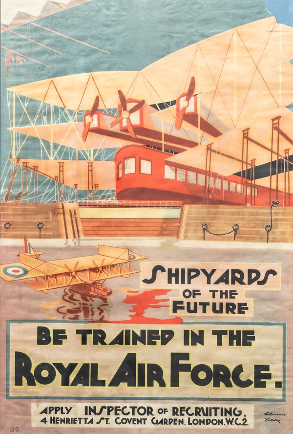 SHIPYARDS OF THE FUTURE RAF POSTER BY CLARENCE ELDER