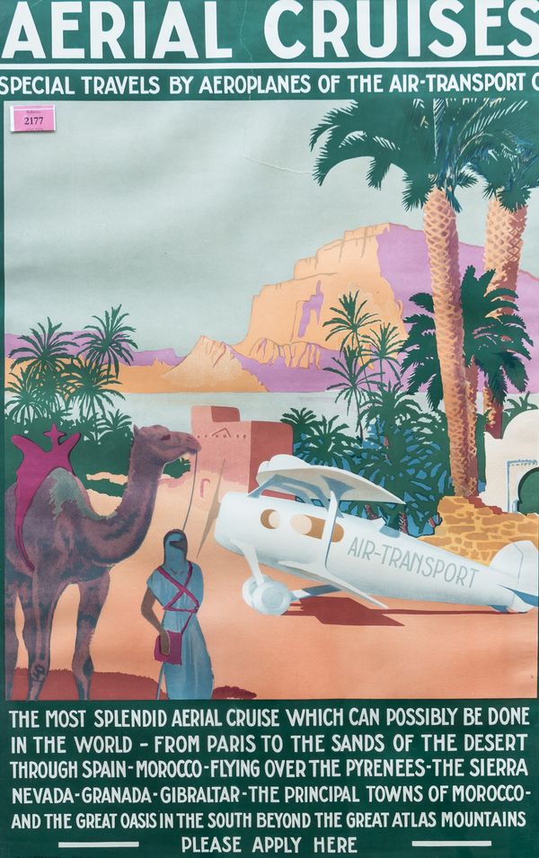 AERIAL CRUISES, AN AIR-TRANSPORT ADVERTISING POSTER