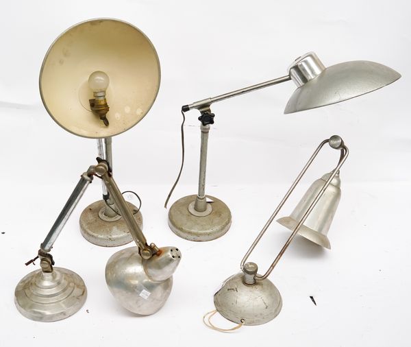 FOUR METAL ANGLEPOISE TABLE LAMPS (4)