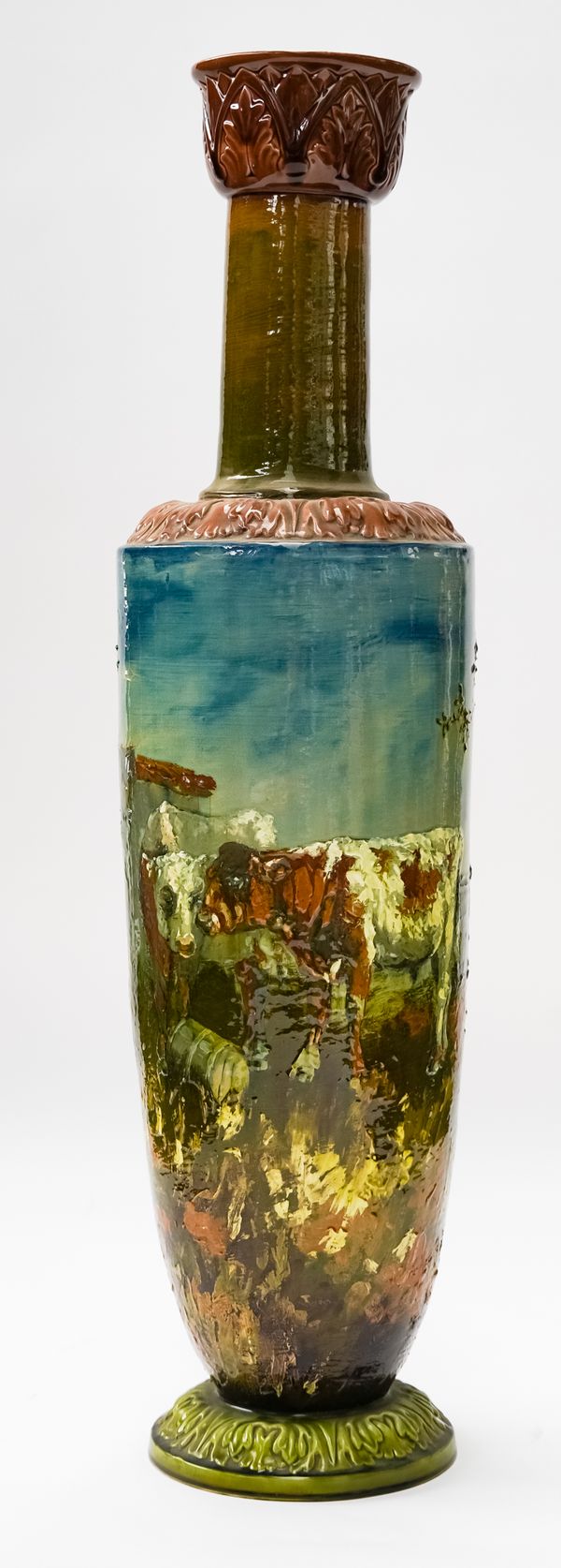 A TALL BRETBY POTTERY FLOOR VASE