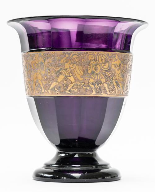 A MOSER, KARLSBAD, AMETHYST GLASS VASE