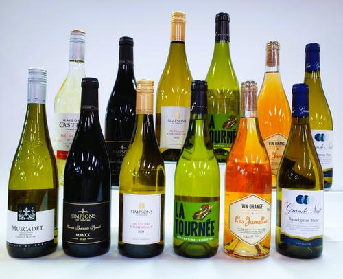 10 BOTTLES FRENCH WHITE AND 2 RED WINE
