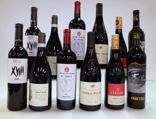 12 BOTTLES FRENCH RED WINE