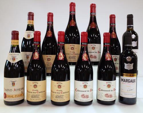 12 BOTTLES FRENCH RED WINE