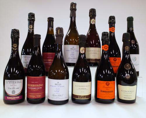 10 BOTTLES ITALIAN SPARKLING WHITE AND 2 RED WINE