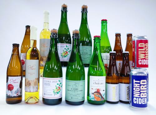 14 BOTTLES AND 3 CANS CIDER