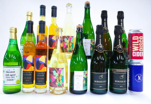 14 BOTTLES AND 2 CANS CIDER