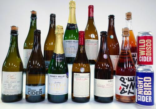 12 BOTTLES AND 3 CANS CIDER