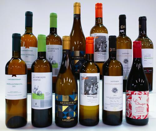 11 BOTTLES GREEK WHITE AND 1 RED WINE