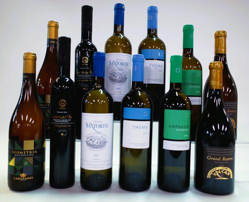 10 BOTTLES GREEK WHITE AND 2 RED WINE