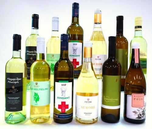 12 BOTTLES GREEK, CYPRIOT, SWISS, HUNGARIAN, AUSTRIAN AND MOLDOVAN WHITE WINE