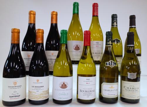 12 BOTTLES BURGUNDY WHITE WINE